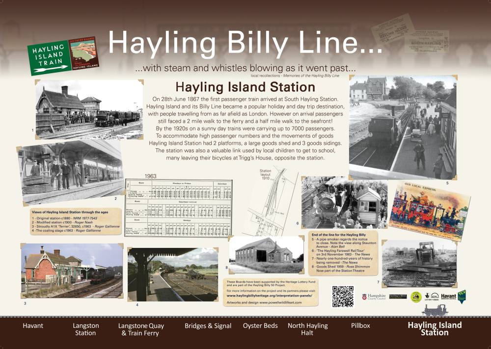 Hayling Island Station Interpretation Panel - Dan Powell