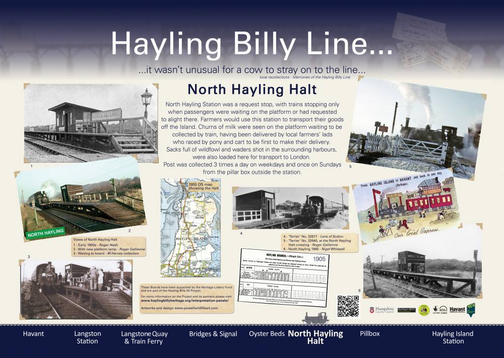 North Hayling Halt Interpretation Panel - Dan Powell